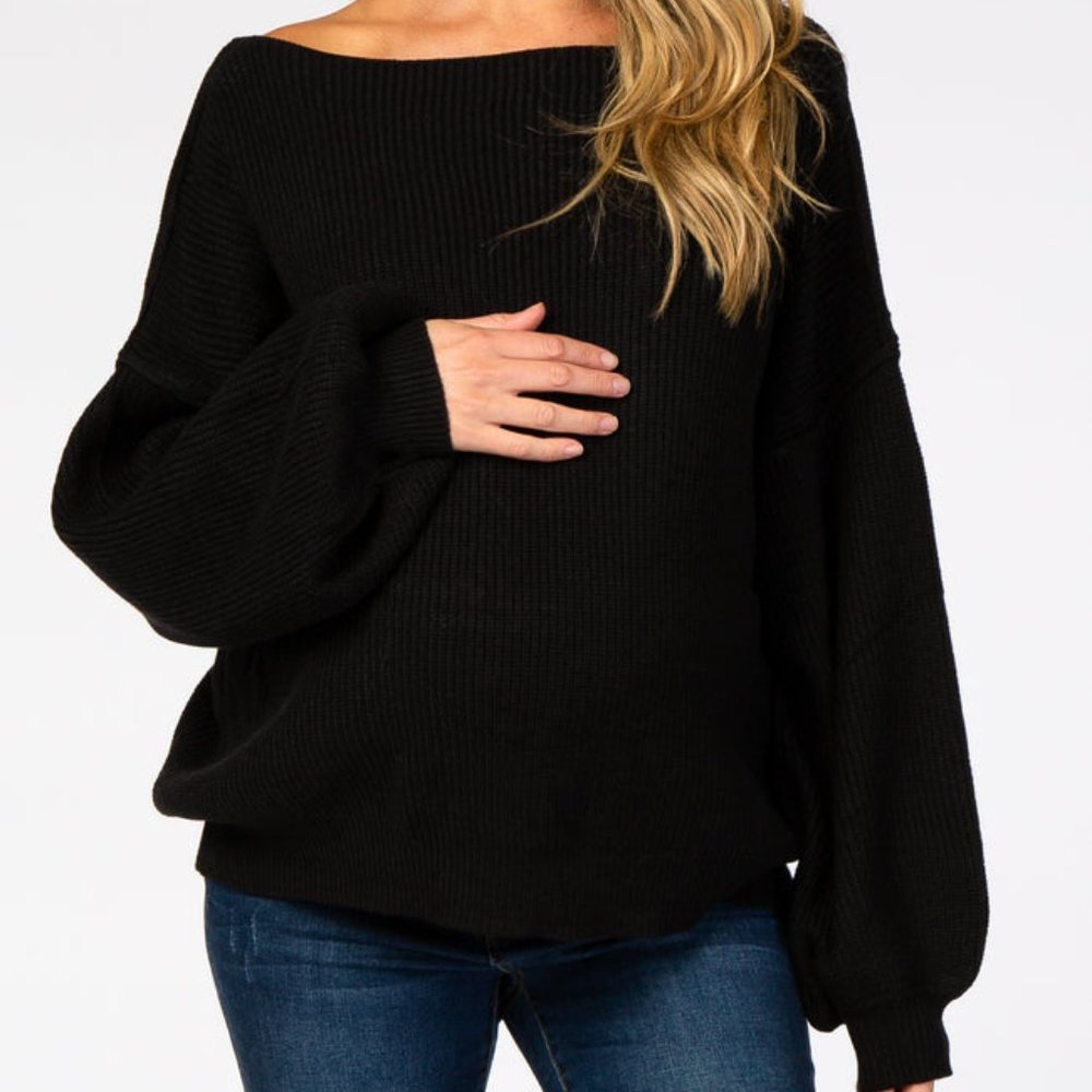 MATERNITY SWEATER- Black Large